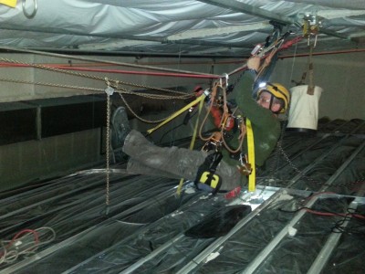 Confined space, at height   
